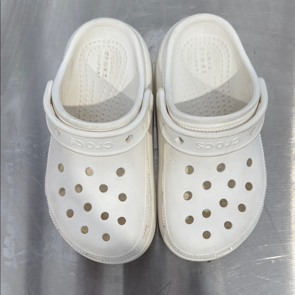 Kids White Crocs Clogs